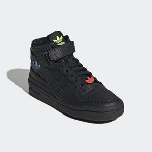 KID'S Adidas Originals Forum Mid Triple Black Trefoil Pins GY9237